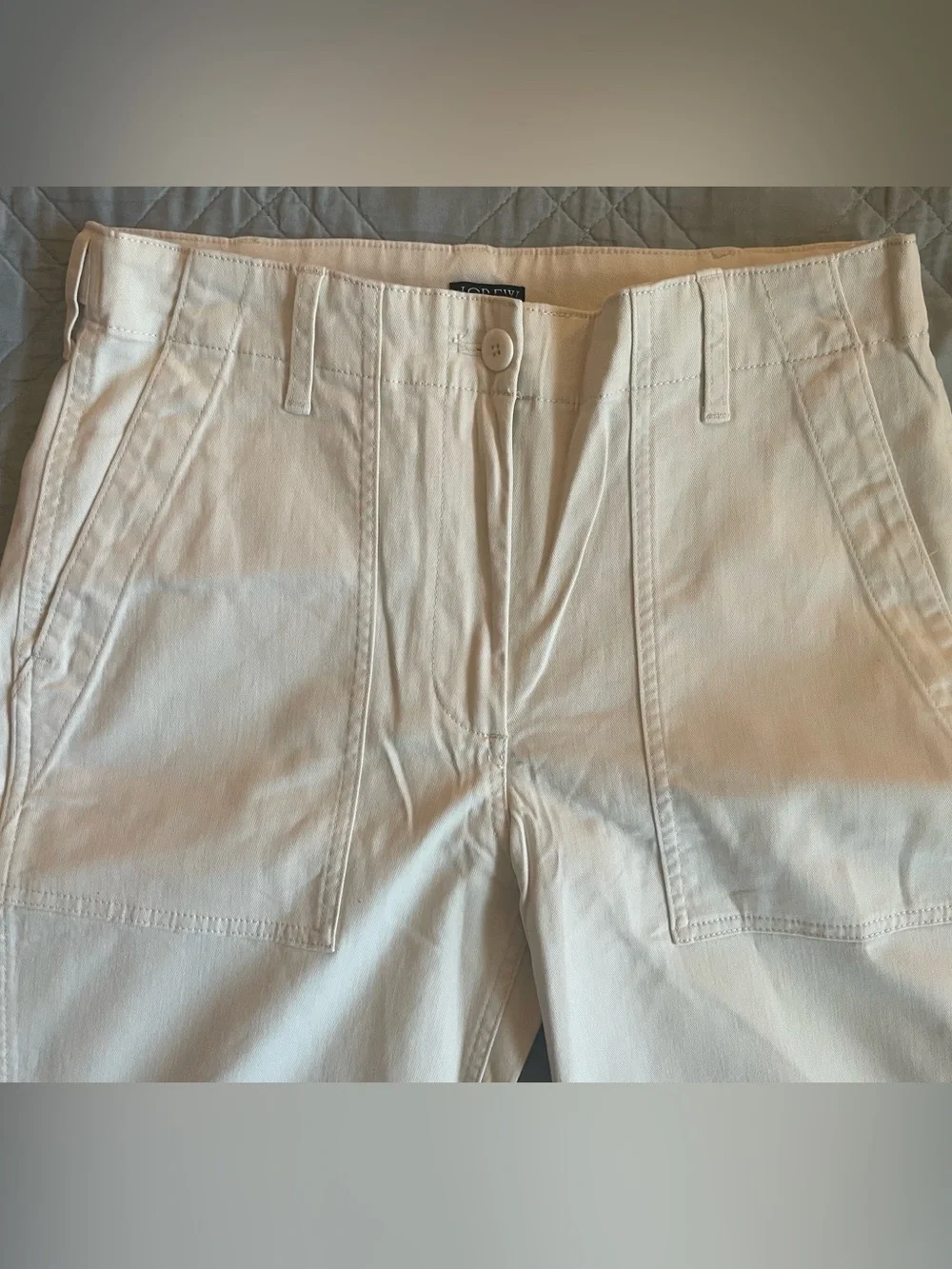 J CREW Tall patch-pocket slim chino pant in Natural Size 8T NWD $98 CS210